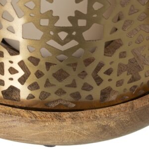 Farol de madera y metal grande