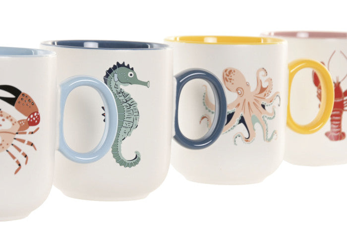 Set Mares - 4 mugs de porcelana
