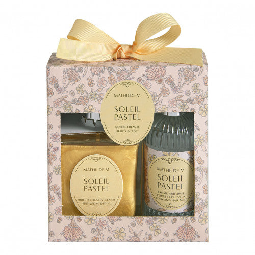 Set de aceite seco perfumado y bruma para el cuerpo y el cabello - Soleil Pastel
