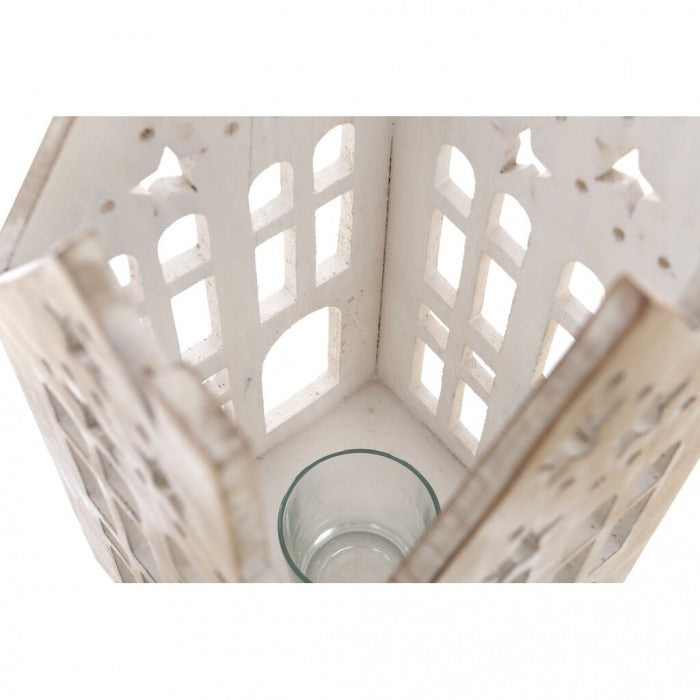 Portavelas casita de madera - pequeño