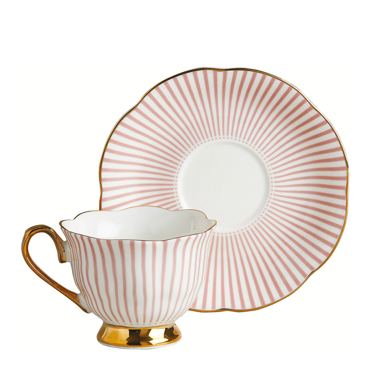 Set de dos tazas de café Madame de Récamier rosa