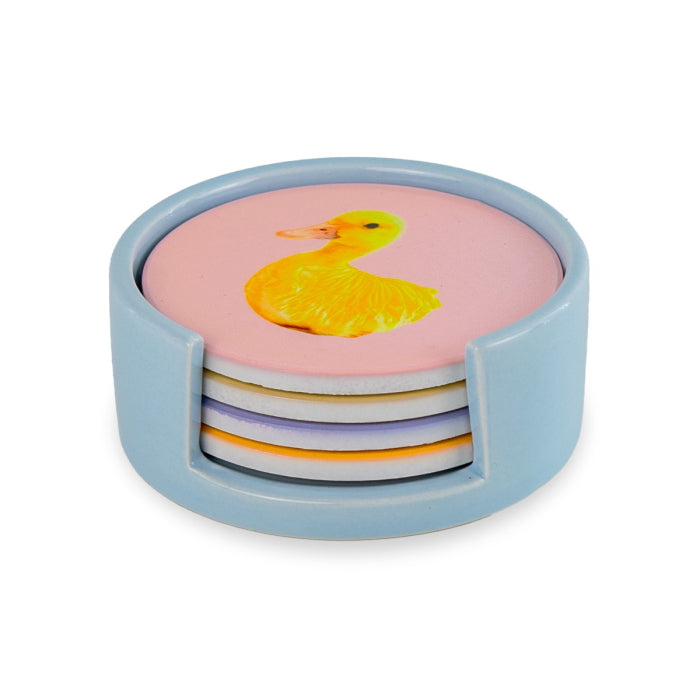 Juego de 4 posavasos animales