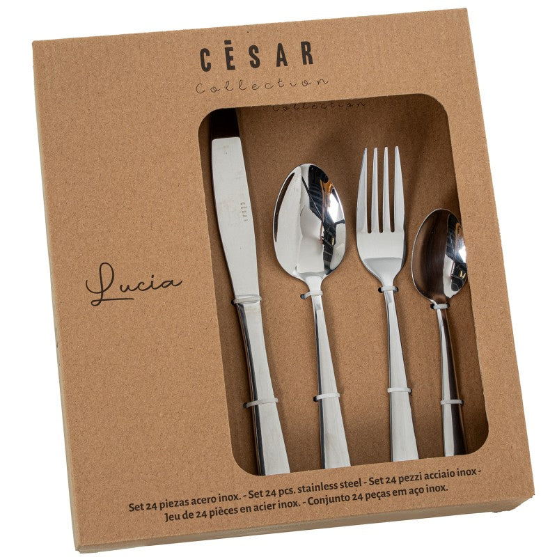 Set de 24 cubiertos Lucía - brillo
