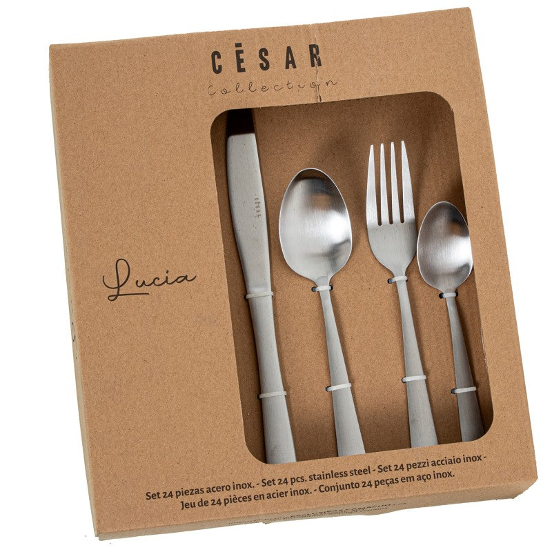 Set de 24 cubiertos Lucía - mate
