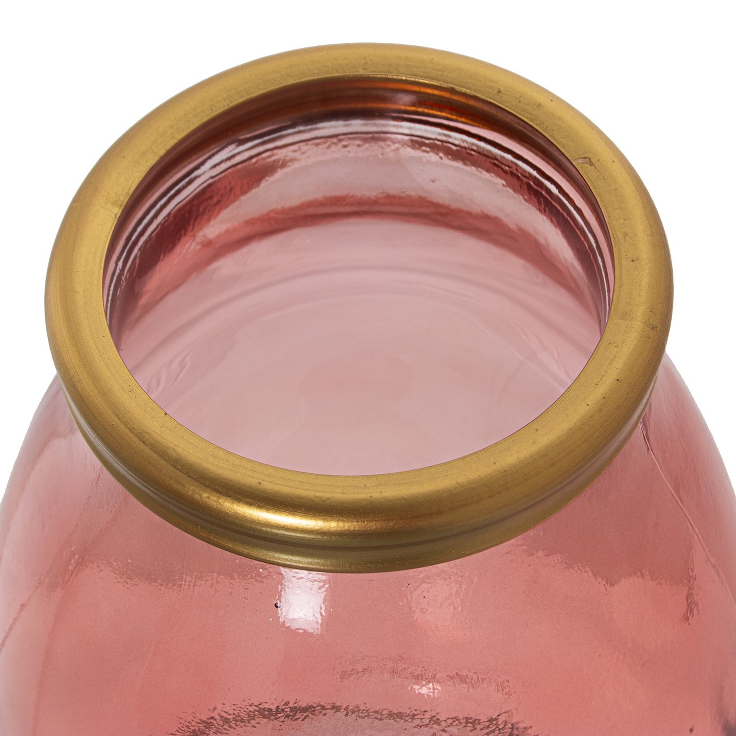 Jarrón vidrio reciclado rosa