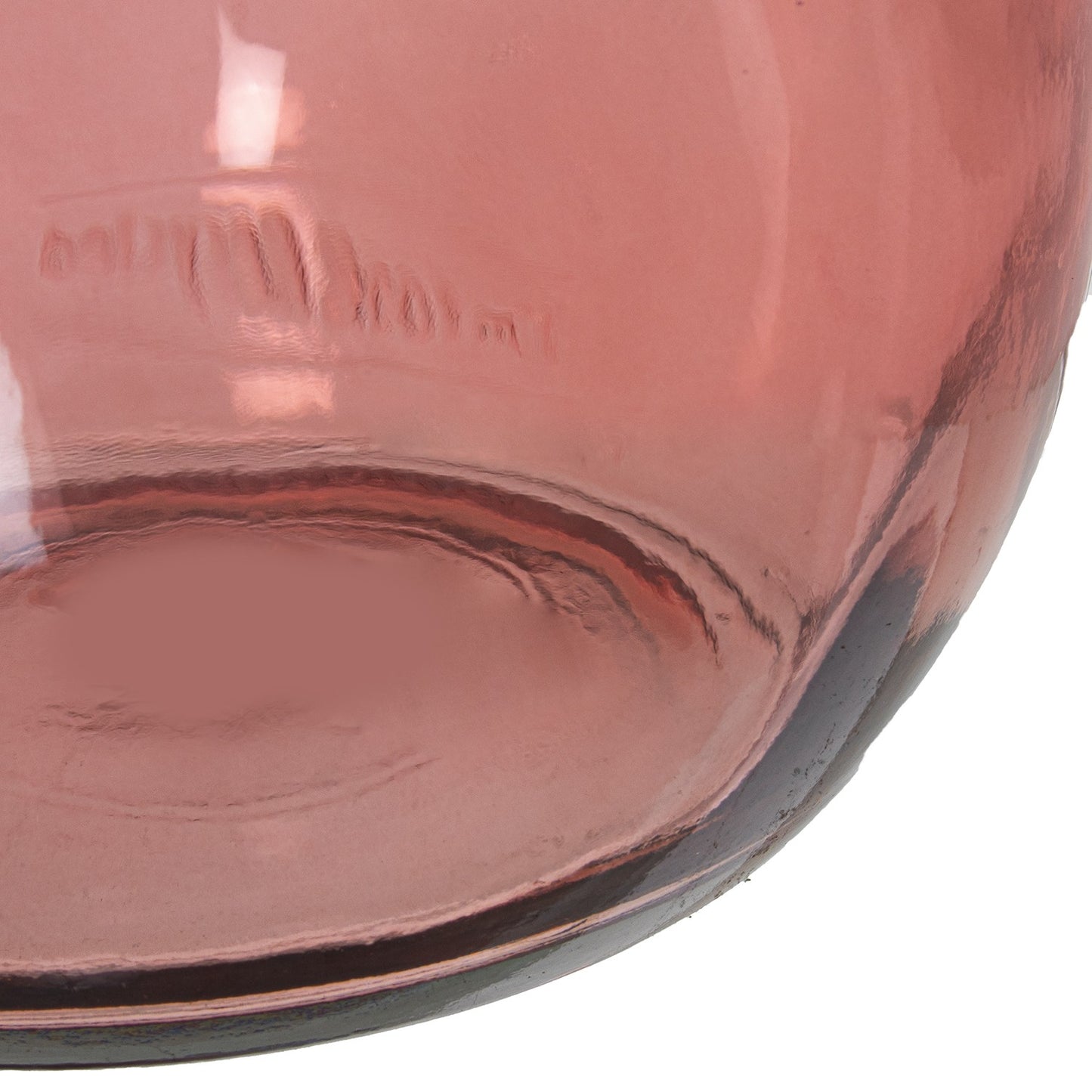 Jarrón vidrio reciclado rosa