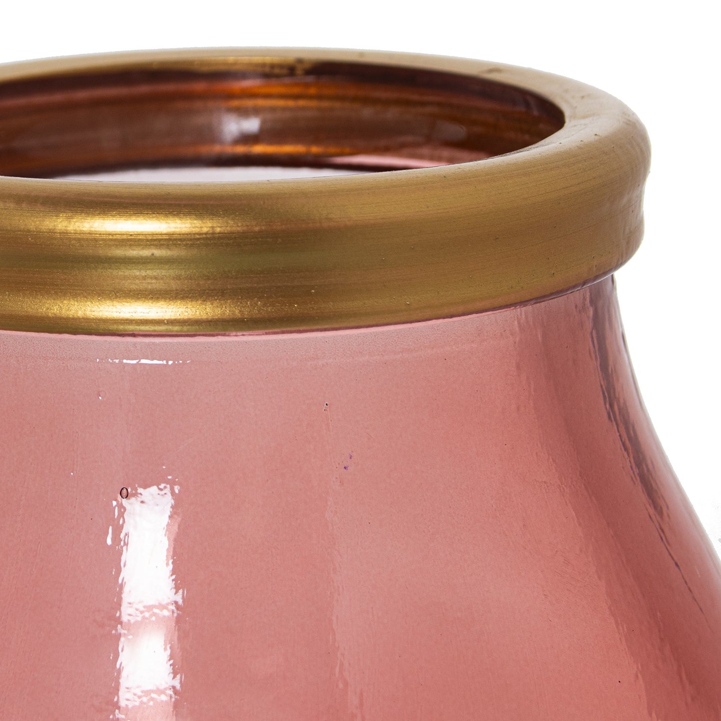 Jarrón vidrio reciclado rosa