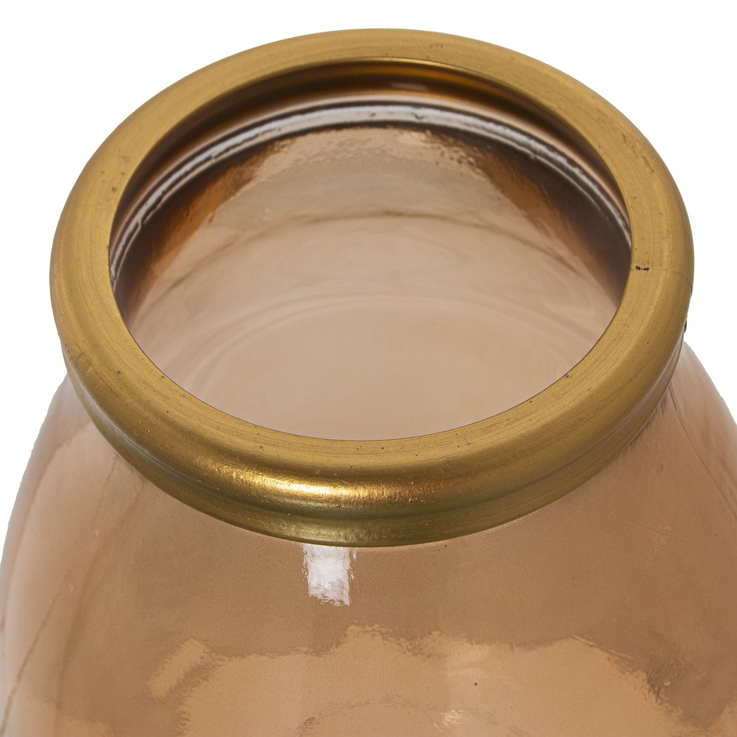 Jarrón vidrio reciclado marrón