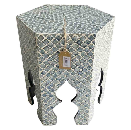 Mesa auxiliar madera y nácar