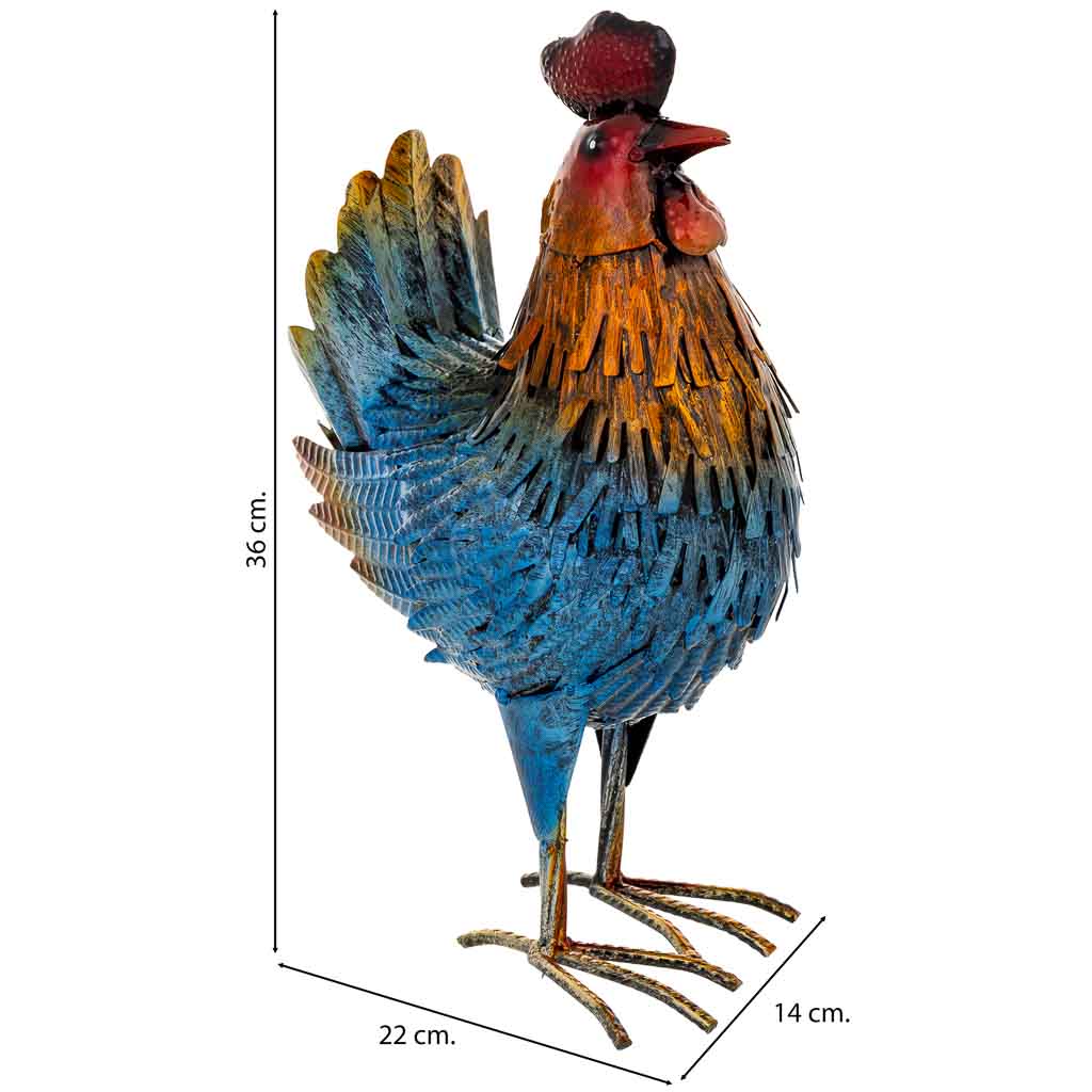 Figura gallo de metal