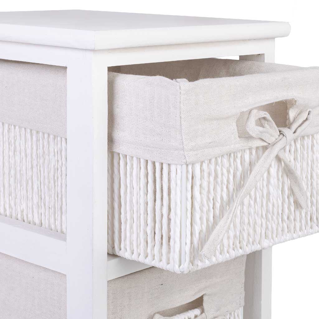 Cajonera blanca con cestas