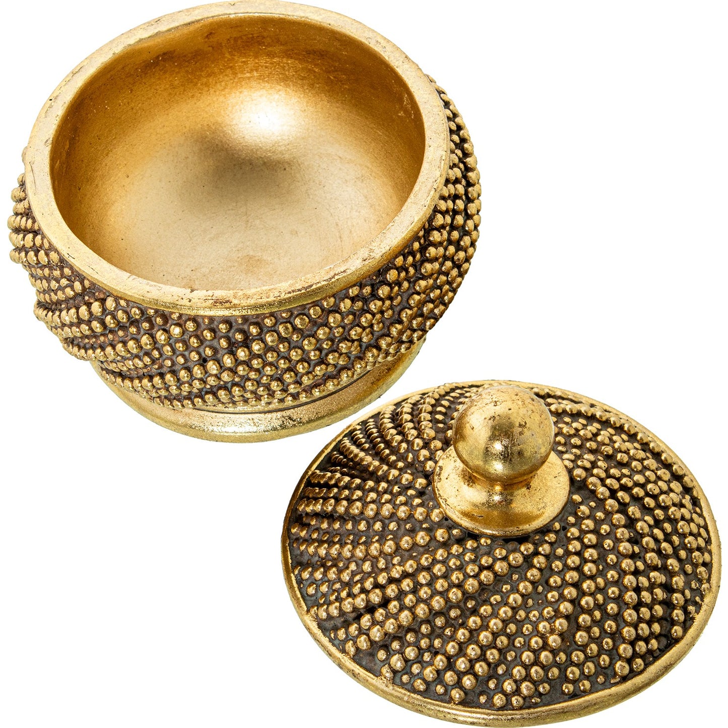 Joyero resina dorado