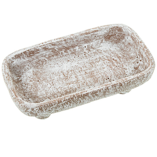 Bandeja cerámica blanca