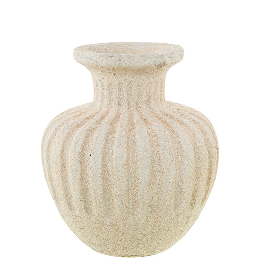 Jarrón cerámica beige