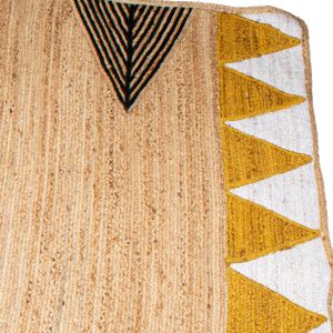 Alfombra yute triángulos