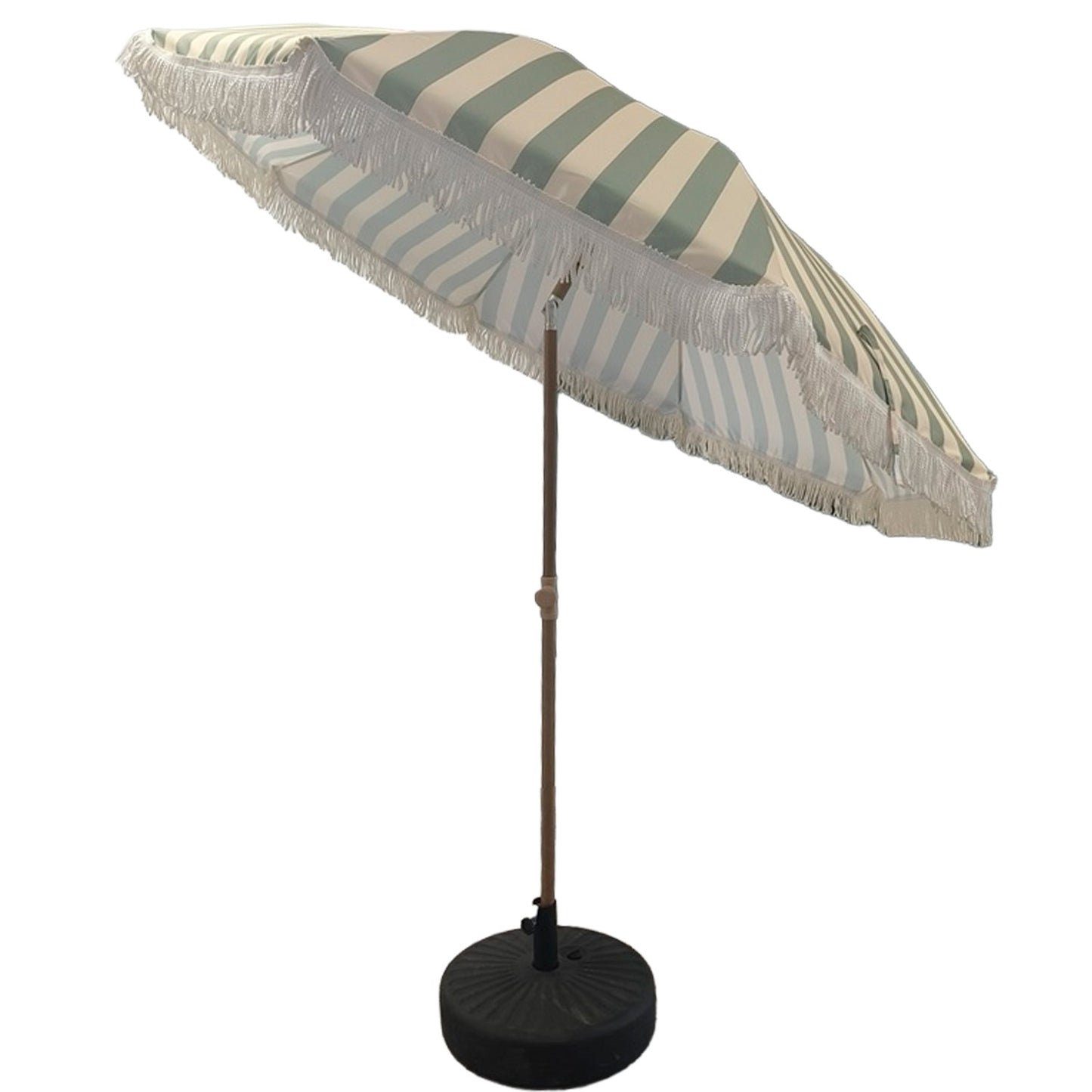 Sombrilla de jardín con flecos - verde