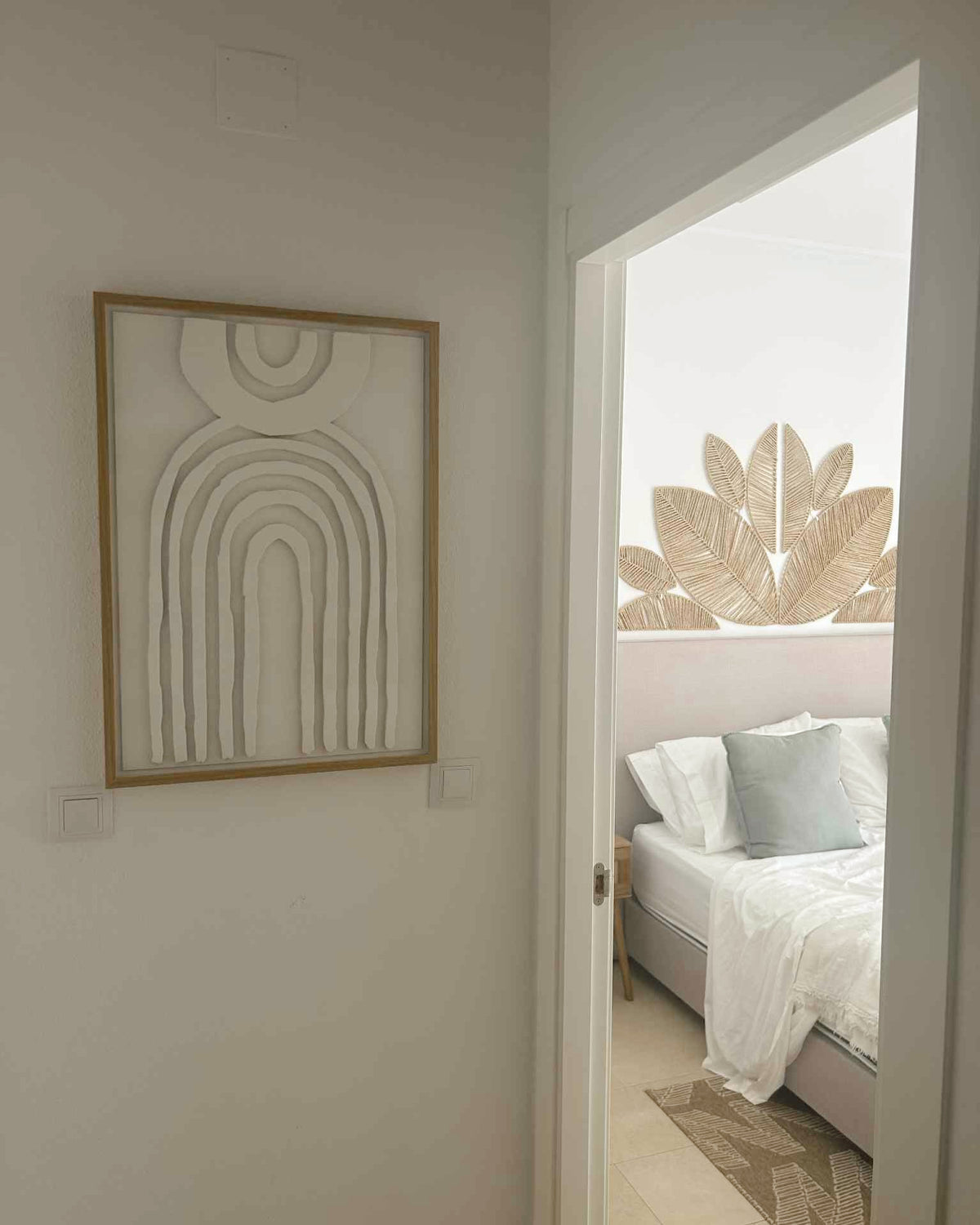 Decoración pared hojas