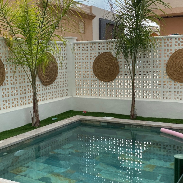 Decoración de pared de esparto