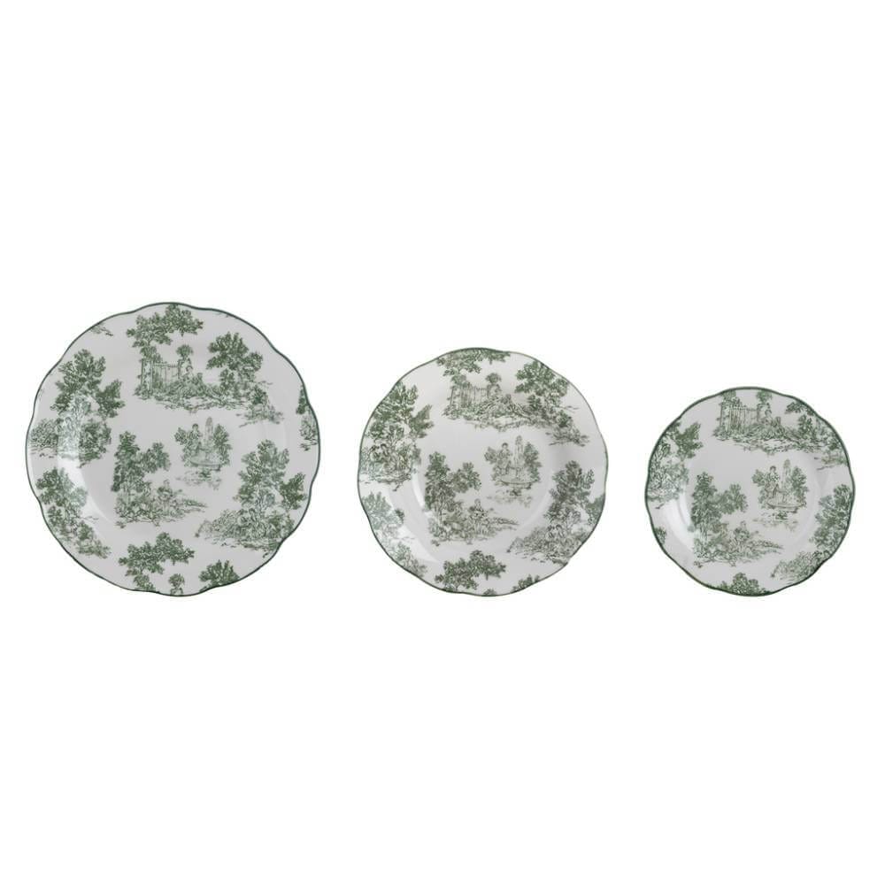 Vajilla Blanc Mariclo´ Toile verde