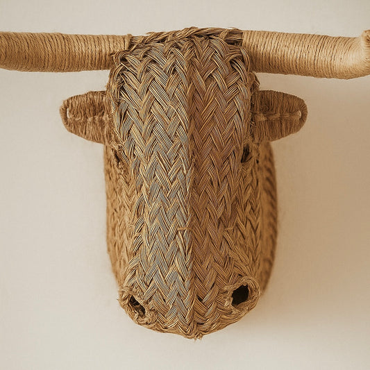 Cabeza de toro de esparto