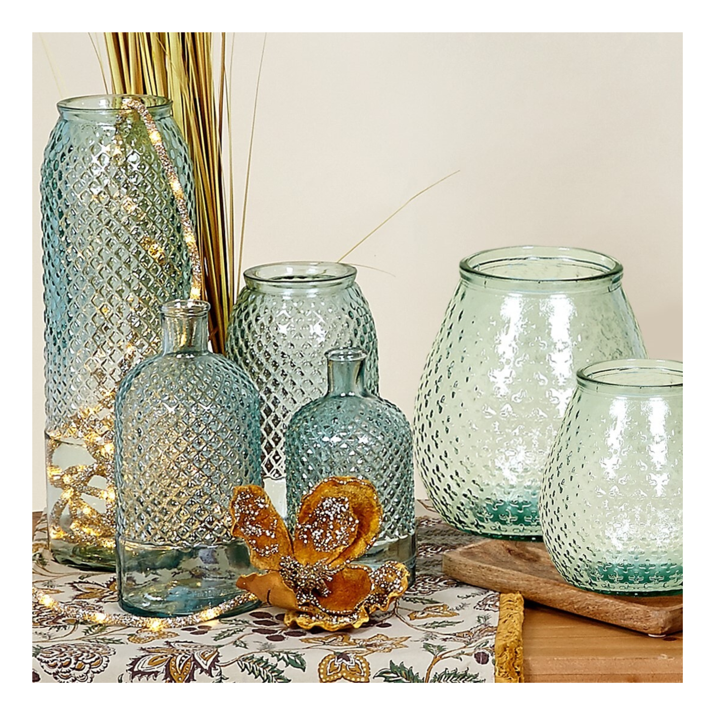 Jarrón granada transparente