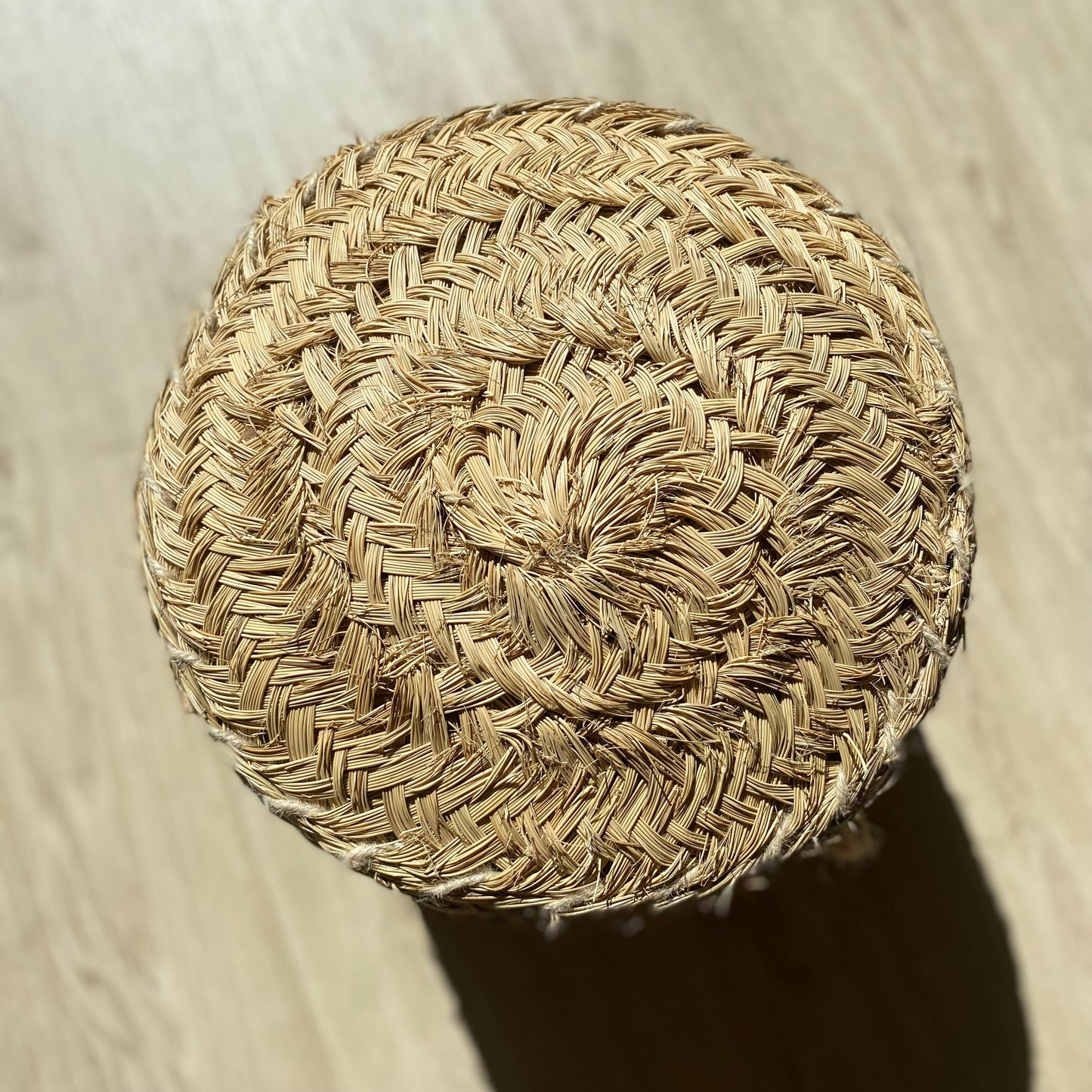 Taburete/puf de esparto