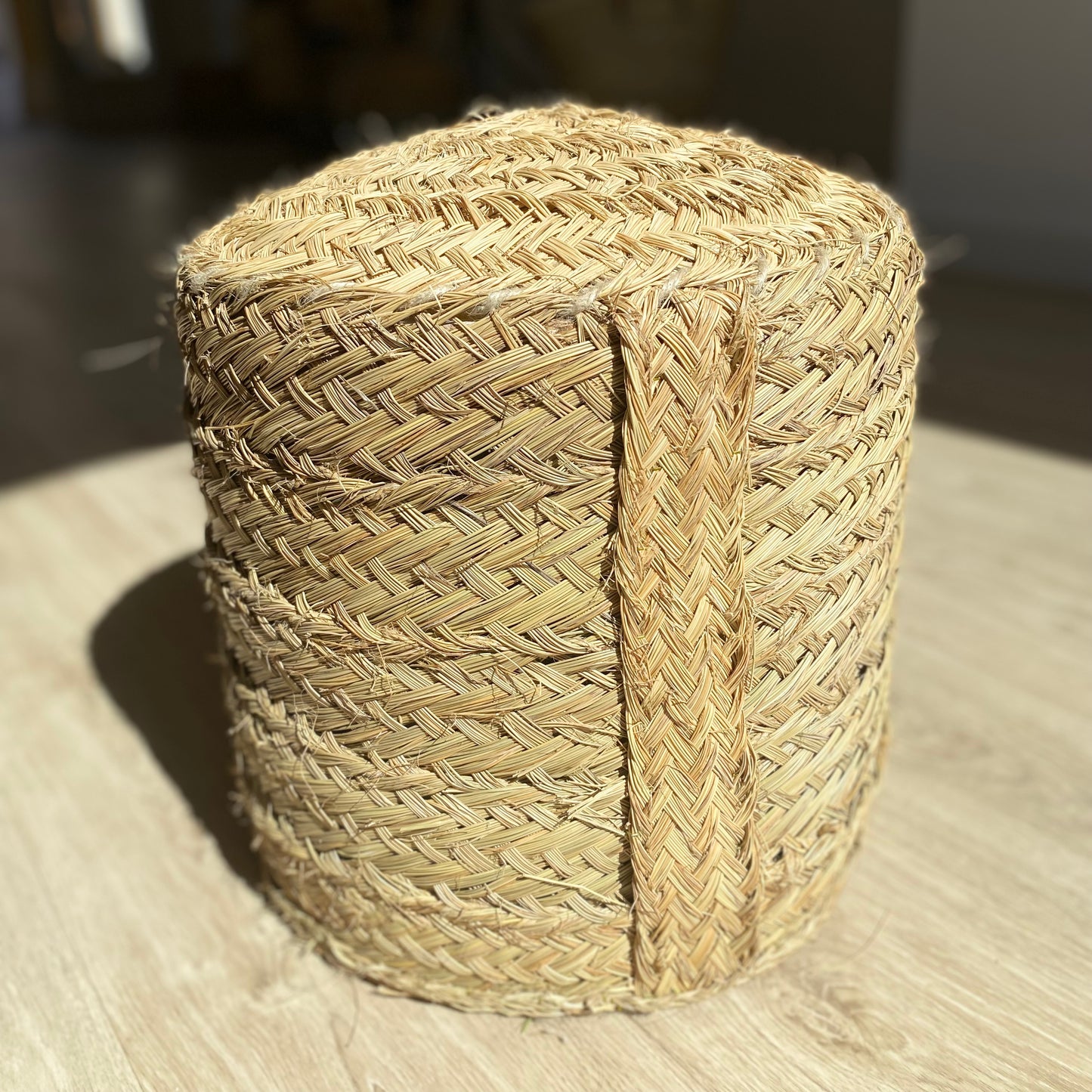 Taburete/puf de esparto