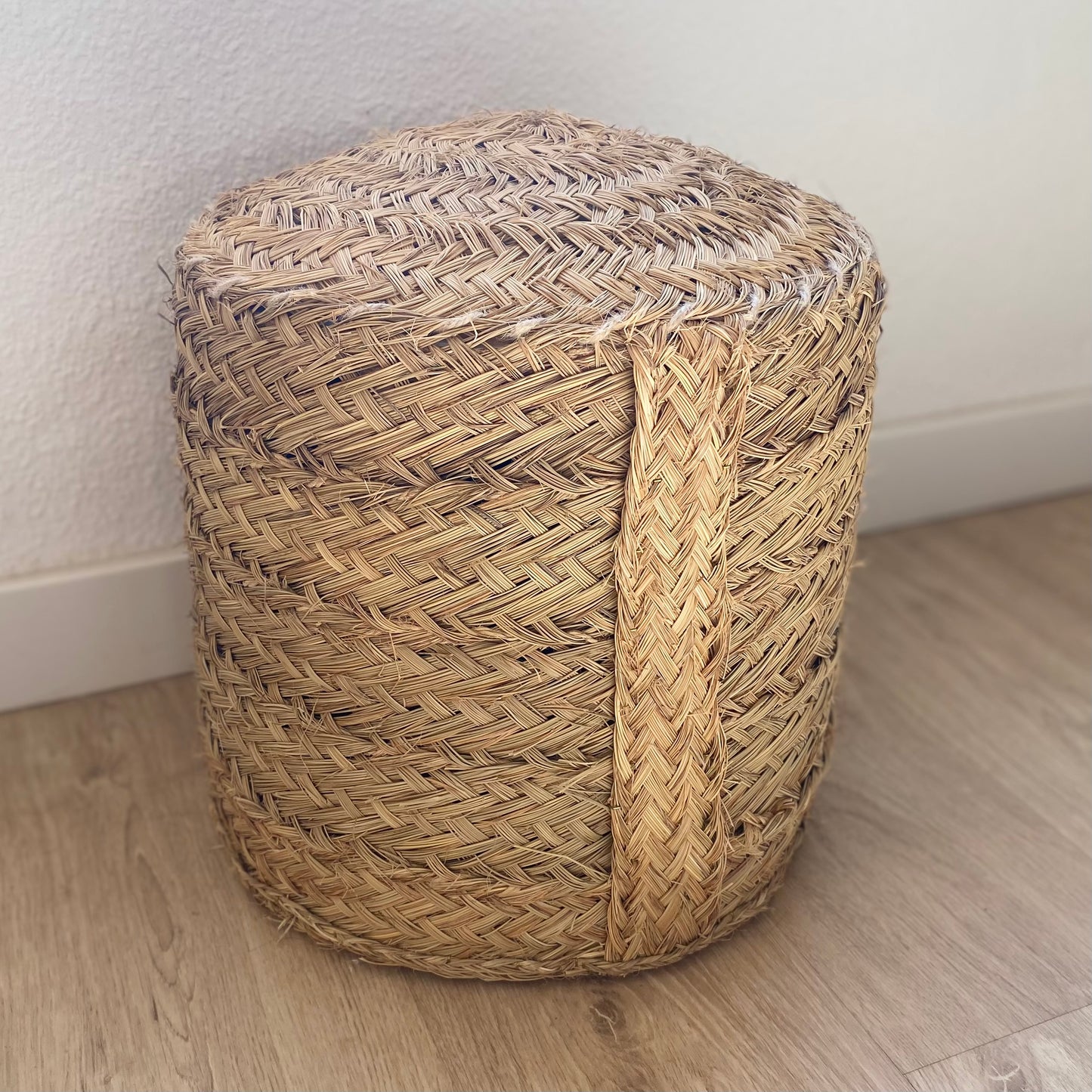 Taburete/puf de esparto