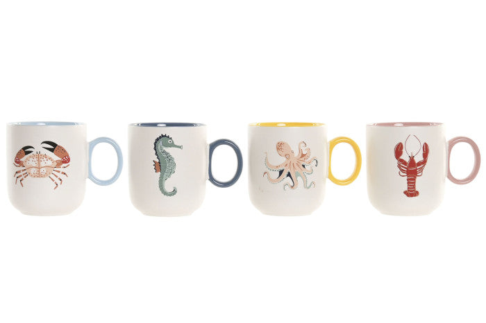 Set Mares - 4 mugs de porcelana