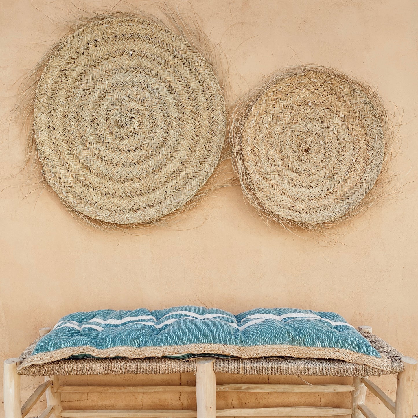 Decoración de pared de esparto