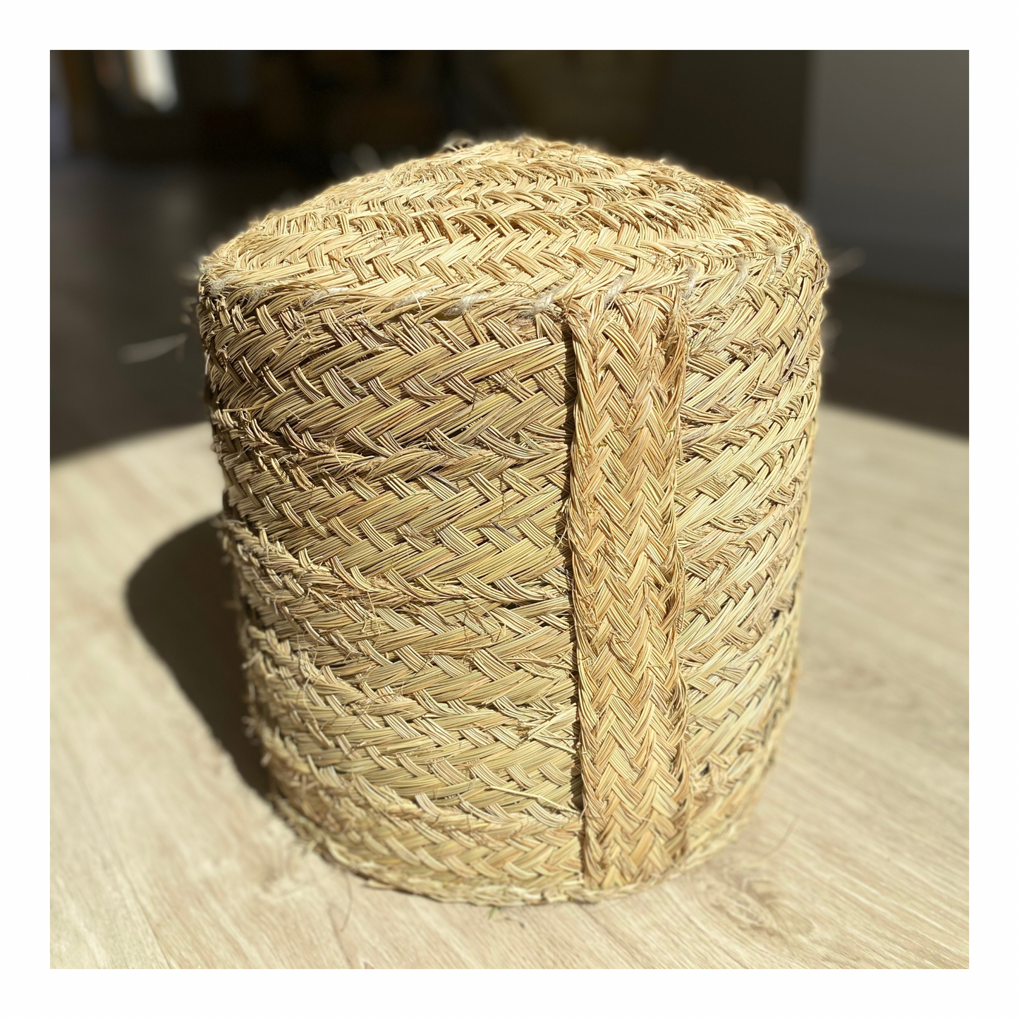 Taburete/puf de esparto