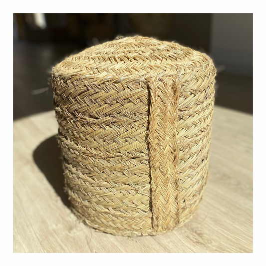Taburete/puf de esparto