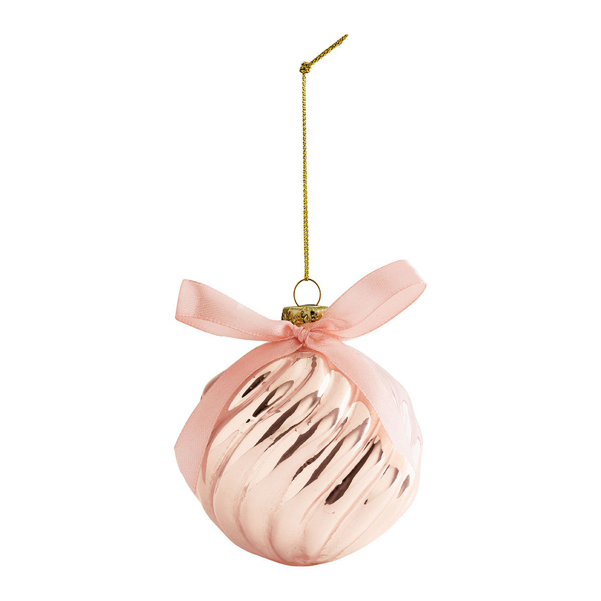 Juego de 3 bolas decorativas de nudos de vidrio acanalados