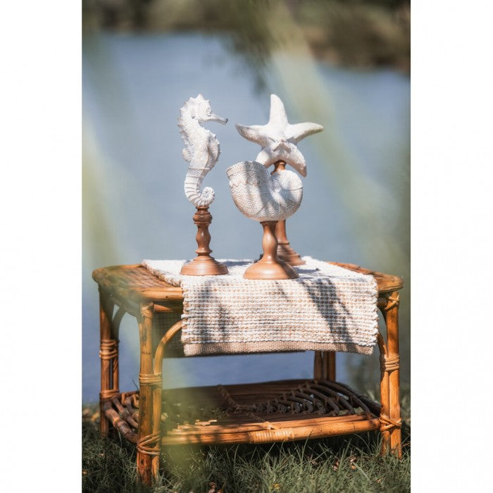 Decoración caballito de mar con pedestal
