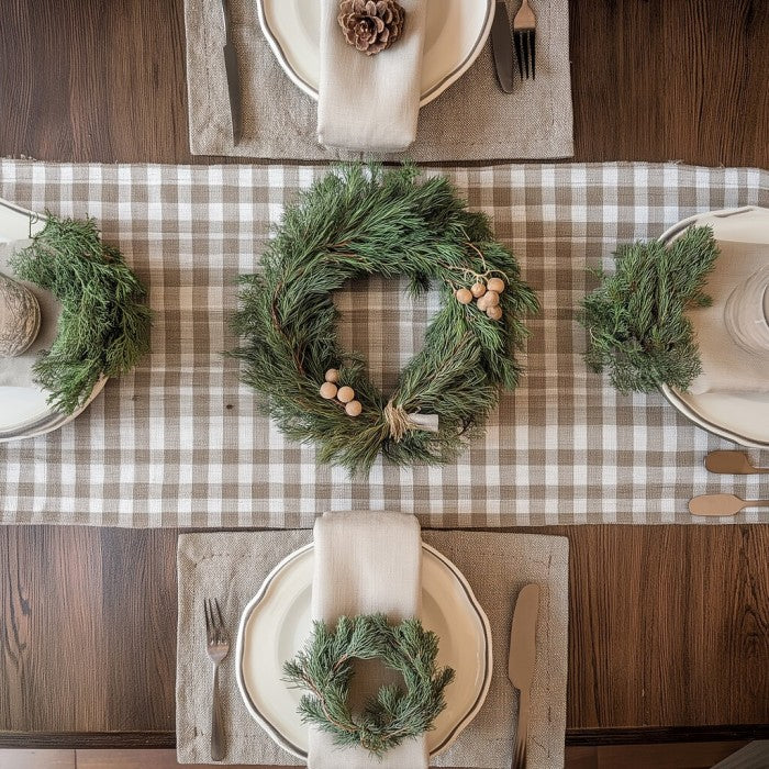 Camino de mesa con volante Lina