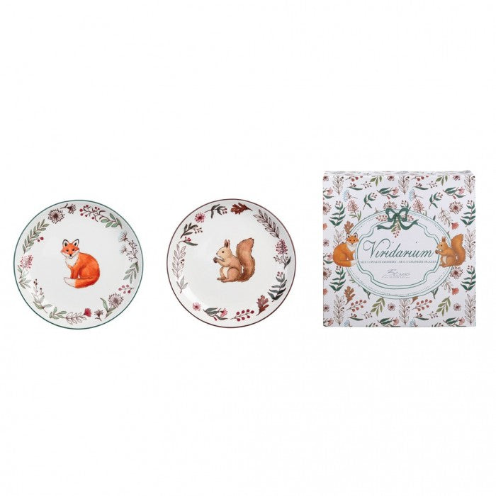 Juego de dos platos de postre