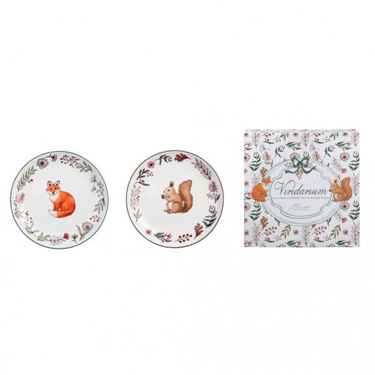 Juego de dos platos de postre