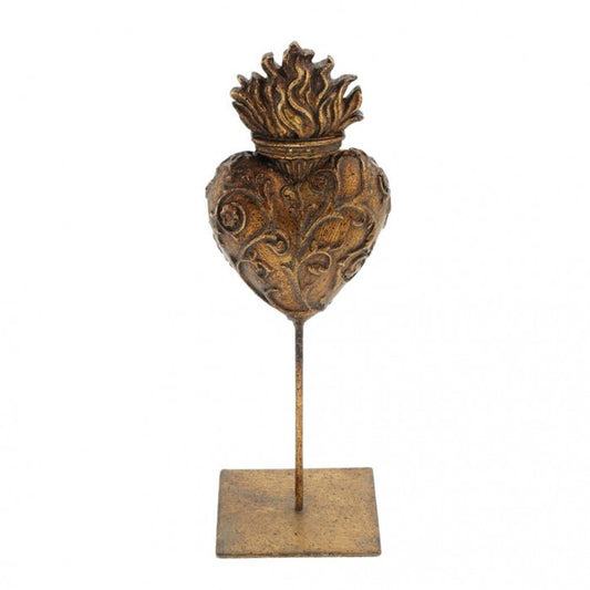 Corazón decorativo sobre peana