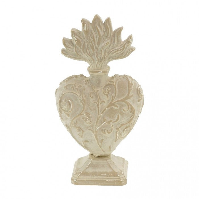 Corazón decorativo crema